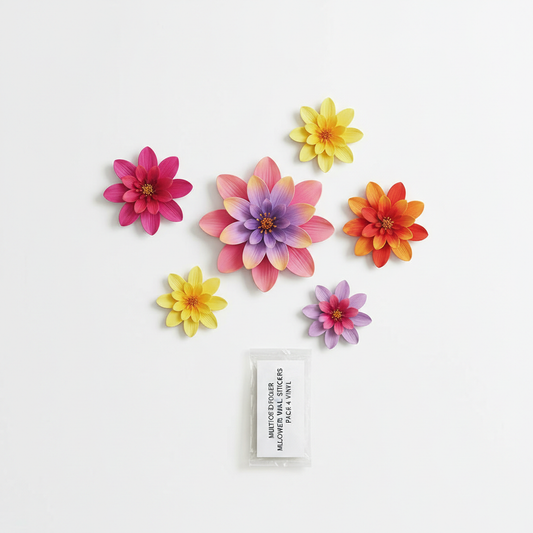 Multicolor 3D Flower Wall Sticker