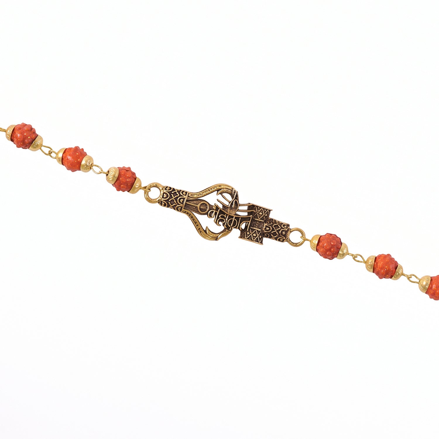 Mahakal Trishul Damru Rudraksha Rakhi Oxidized Pendant Rakhi For Brother (1 Pc)