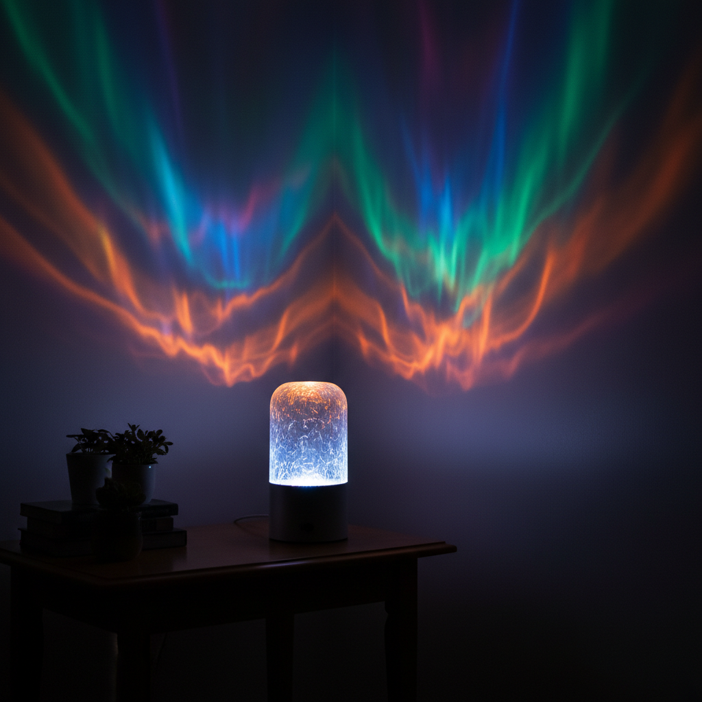 Rotating Water Ripple Night Light Aura Lamp