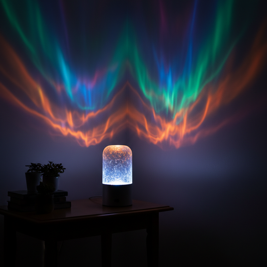 Rotating Water Ripple Night Light Aura Lamp